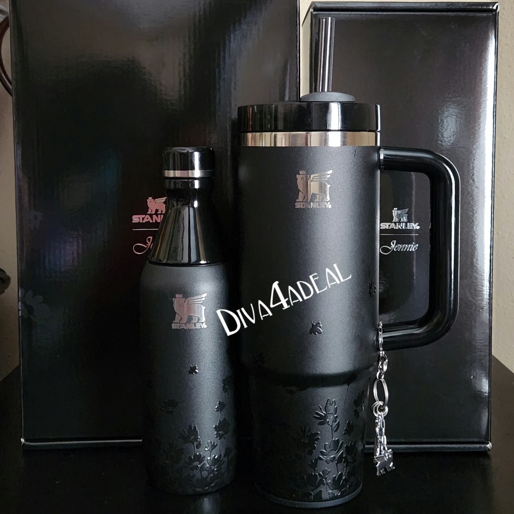 Stanley  x JENNIE BLACKPINK Quencher LUXE 30oz Tumbler & 12oz Slim Bottle Bundle